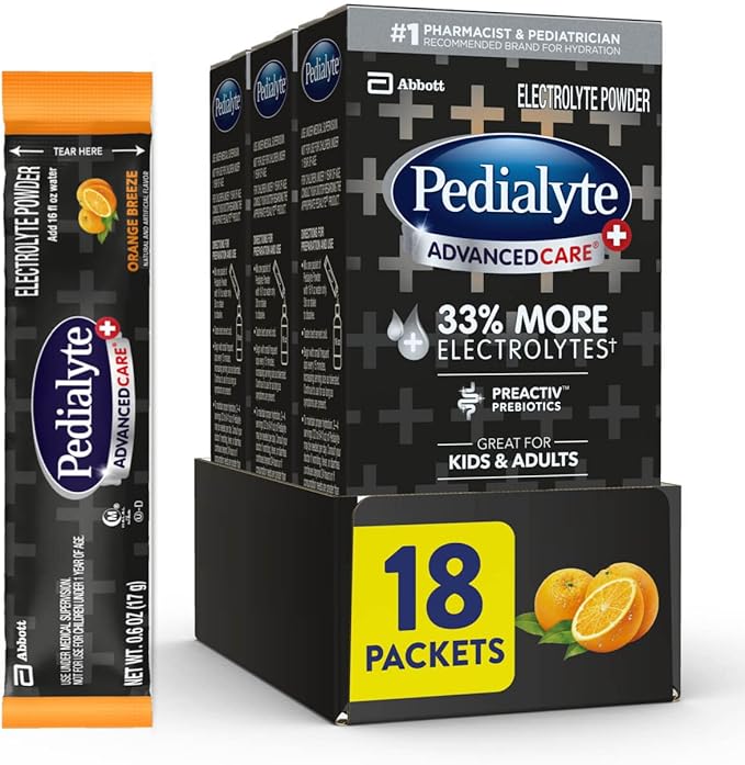 Pedialyte AdvancedCare Plus Electrolyte Powder, toddler Electrolyte drinks