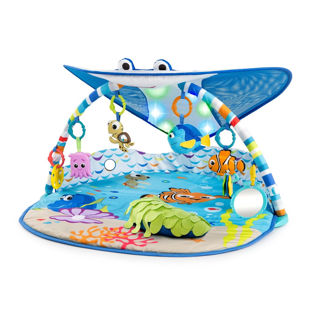 Bright Starts Disney Baby Finding Nemo Mr. Ray Ocean Lights & Music Gym, baby play gym, baby activity playmats