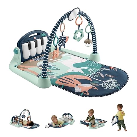 Fisher-Price Baby Playmat Kick & Play Piano Gym, baby play gym. baby activity playmats