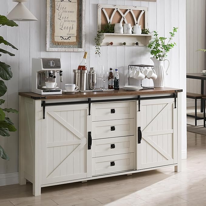 T4TREAM Farmhouse Sideboard Buffet Cabinet with Storage, buffets and sideboards