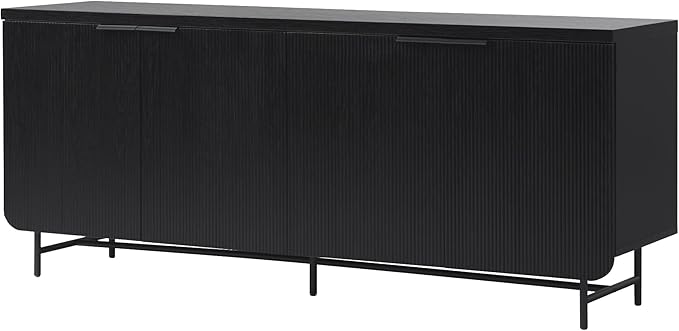 Walker Edison Scandinavian Grooved 4-Door Sideboard, buffets and sideboards